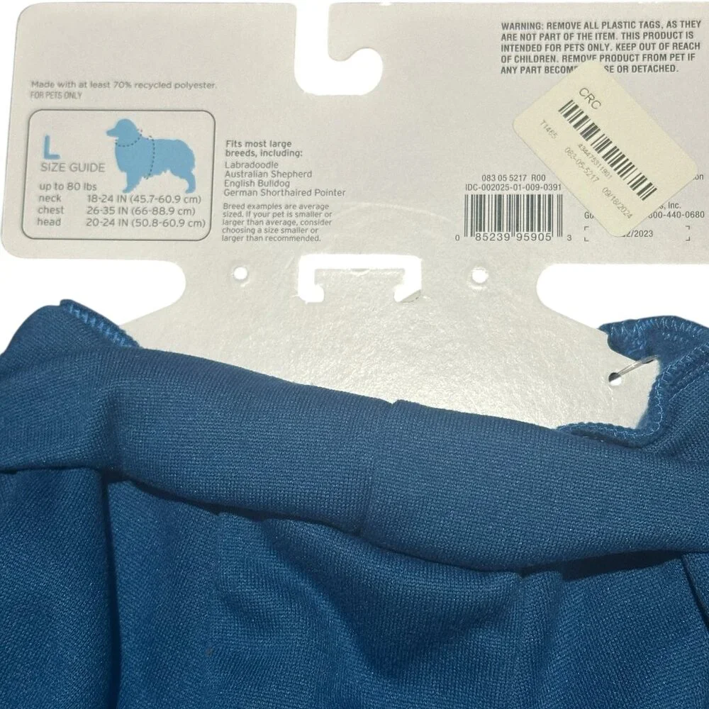 Boots & Barkley “HYDRANT  INSPECTOR Blue Dog Sweatshirt‎ Size Large Pet Apparel